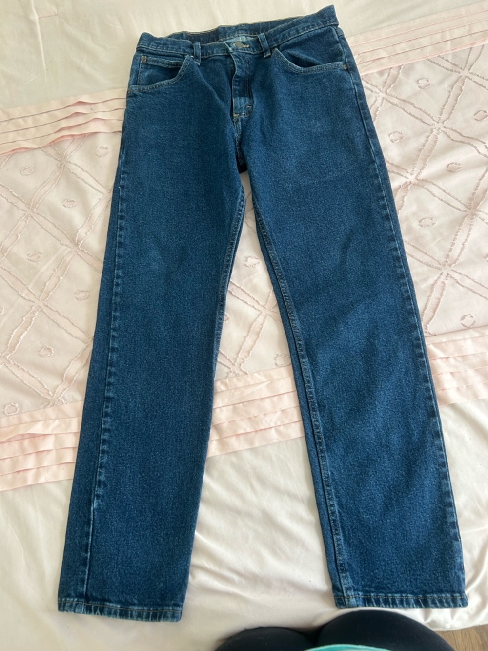 Wrangler Indigo Blue Denim Jeans with Red Logo Tab